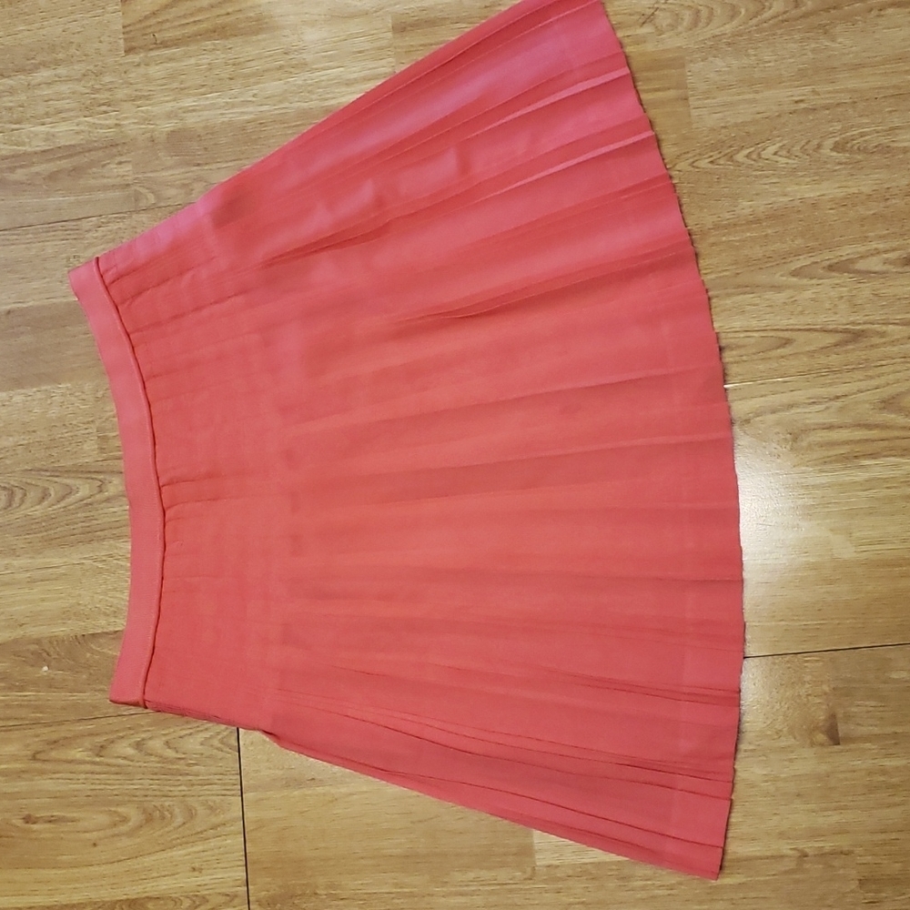 J Crew hot pink drop pleat skirt sz 0